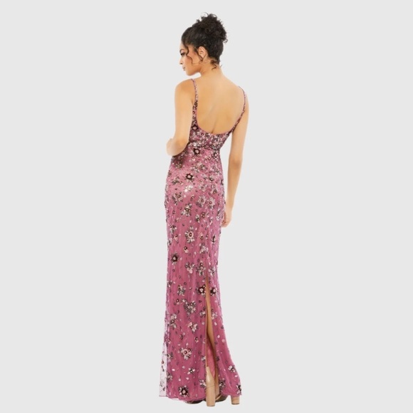 MAC DUGGAL 5477 NWT Floral Embellished Scoop Neck Evening Gown - Picture 3 of 10